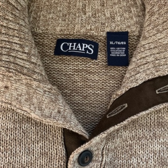 Chaps Other - Chaps L/S mens sweater with elbow patches